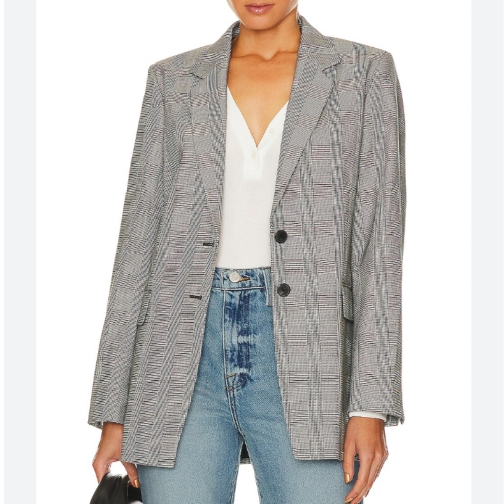 Calvin Klein Gray Glen Plaid Blazer
